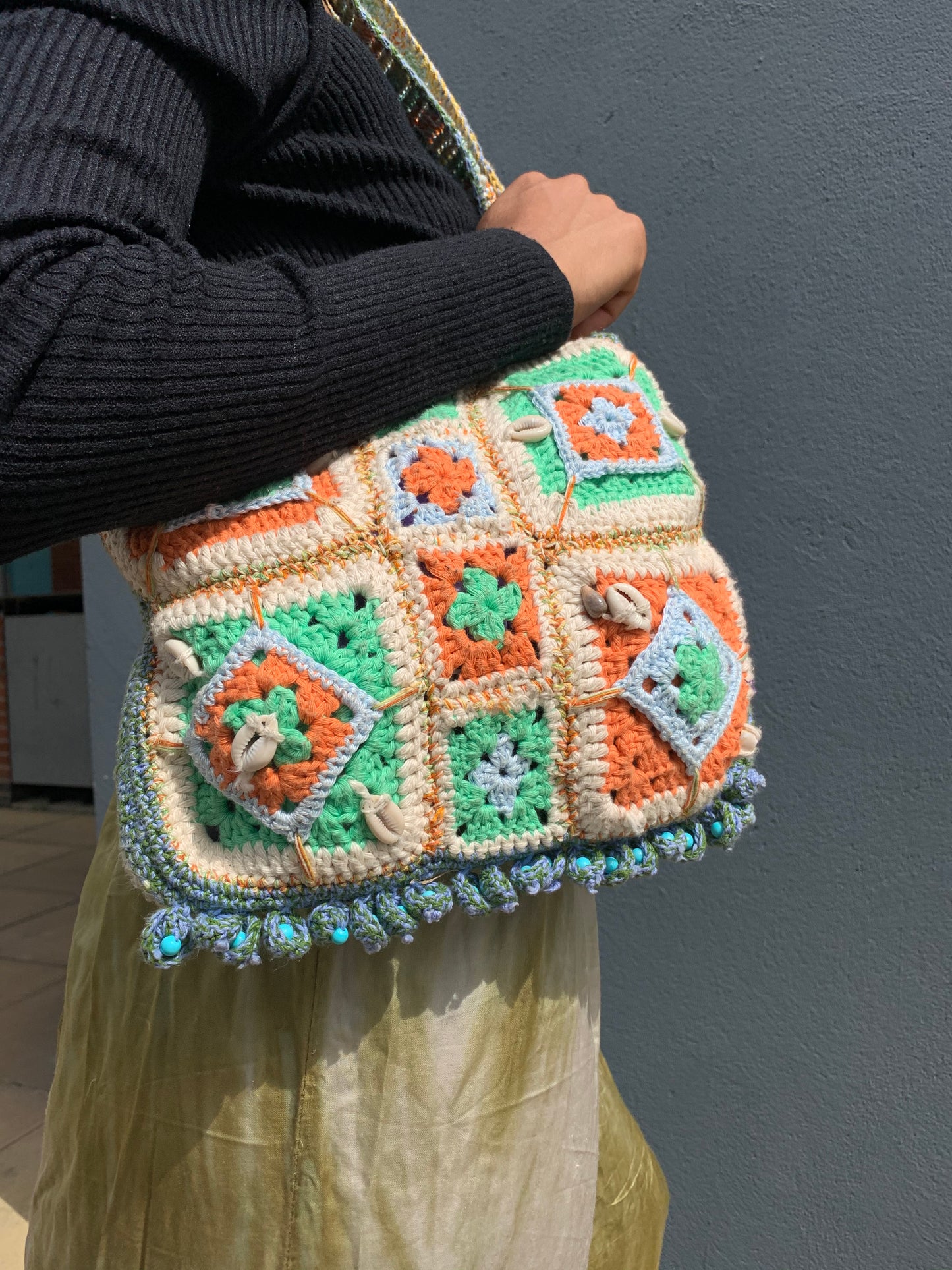 Granny square Crochet Bag